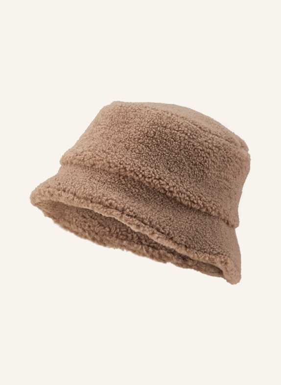 LOEVENICH Bucket-Hat aus Teddyfell HELLBRAUN