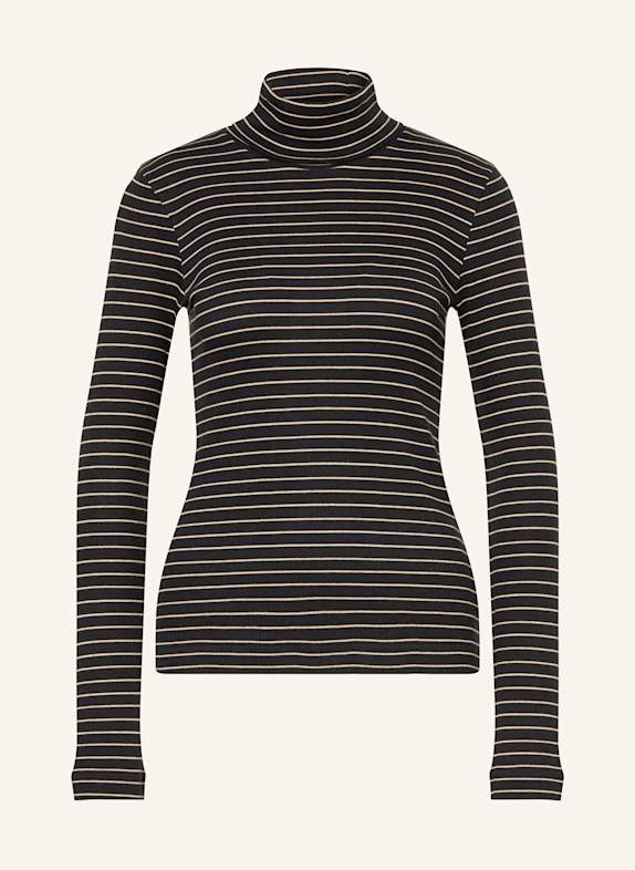 LANIUS Turtleneck sweater BLACK/ CREAM