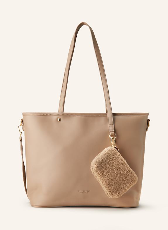 SEIDENFELT Shopper LEMVIG mit Pouch BEIGE