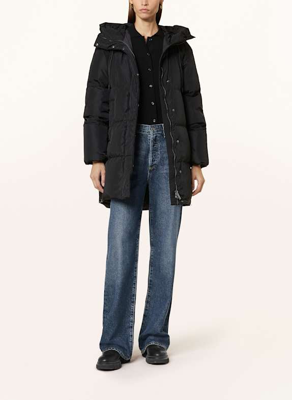 Button-up shirt with spread collar Down coat NEWBEMBO BLACK