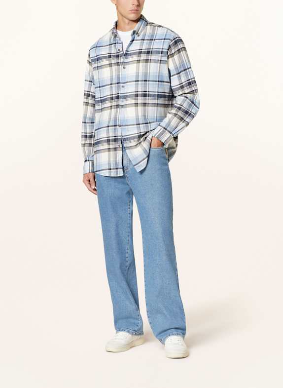 PAUL Flanellhemd ODIN Comfort Fit HELLBLAU / CREME / GRAU