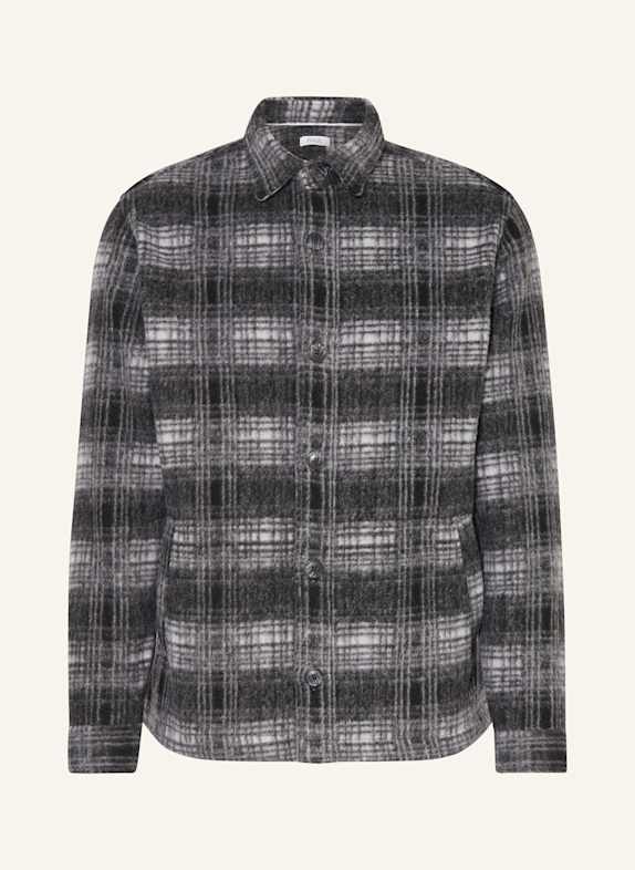 PAUL Flanell-Overshirt DUNKELGRAU/ WEISS