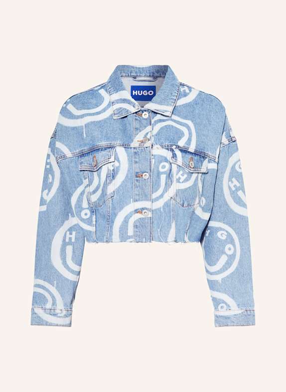 HUGO BLUE Cropped-Jeansjacke LOU BLAU/ HELLBLAU