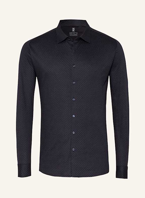 DESOTO Jerseyhemd Slim Fit DUNKELBLAU