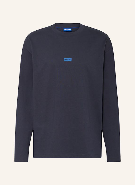 HUGO BLUE Longsleeve NICHABOSO DUNKELBLAU