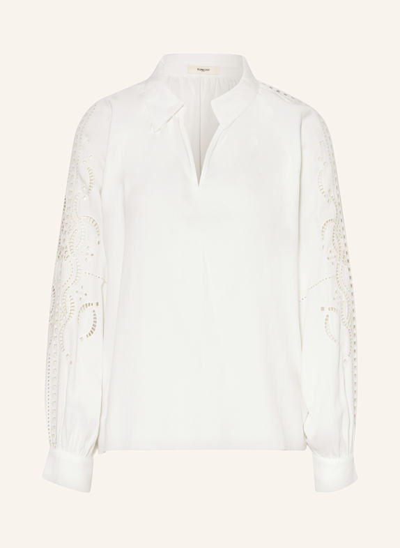 SUNCOO LORY shirt blouse with broderie anglaise WHITE