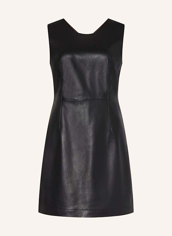 BOSS Kleid DANCI in Lederoptik SCHWARZ