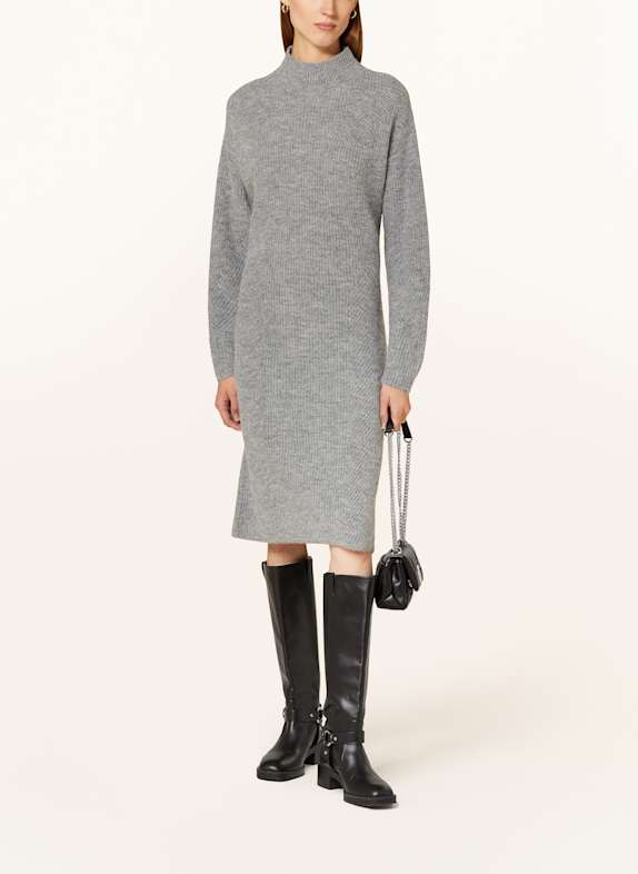 BOSS Strickkleid FAGDASSY mit Alpaka GRAU
