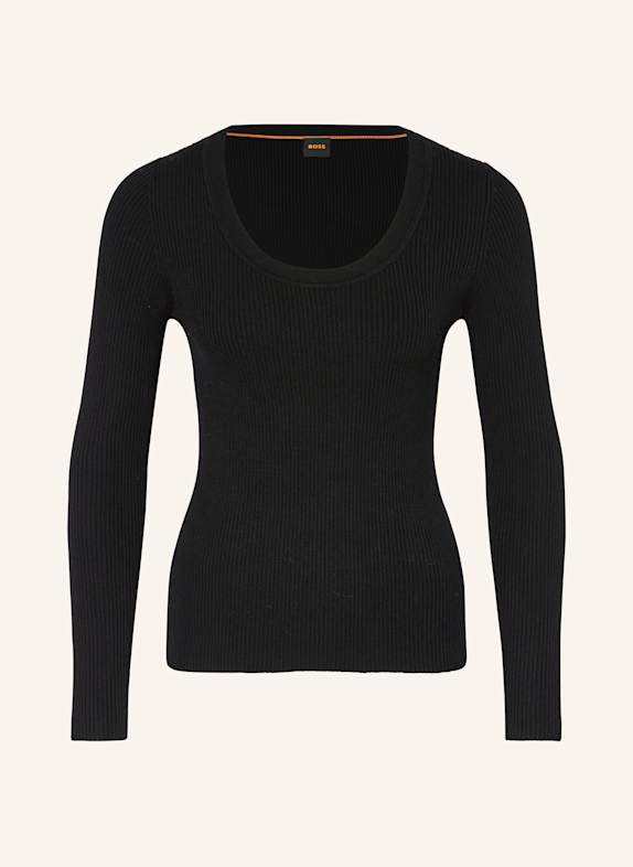 BOSS Sweter FARADISO CZARNY