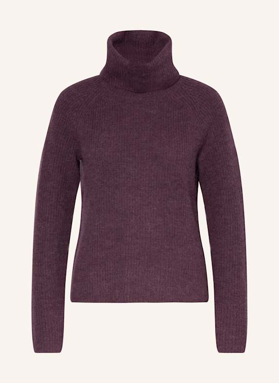 BOSS Golf FALODY z dodatkiem alpaki FIOLETOWY