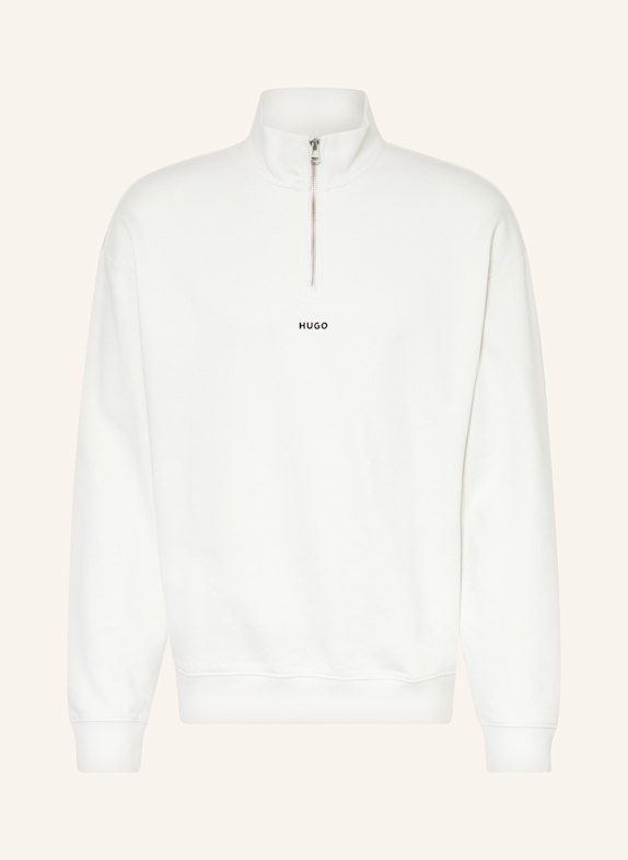 HUGO T shirt with chest embroidered crocodile WHITE