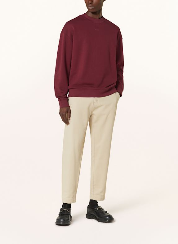 HUGO Sweatshirt DAPOCREW DONKERROOD