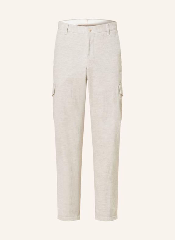 BOSS Cargohose PAGOL Extra Slim Fit aus Cord CREME