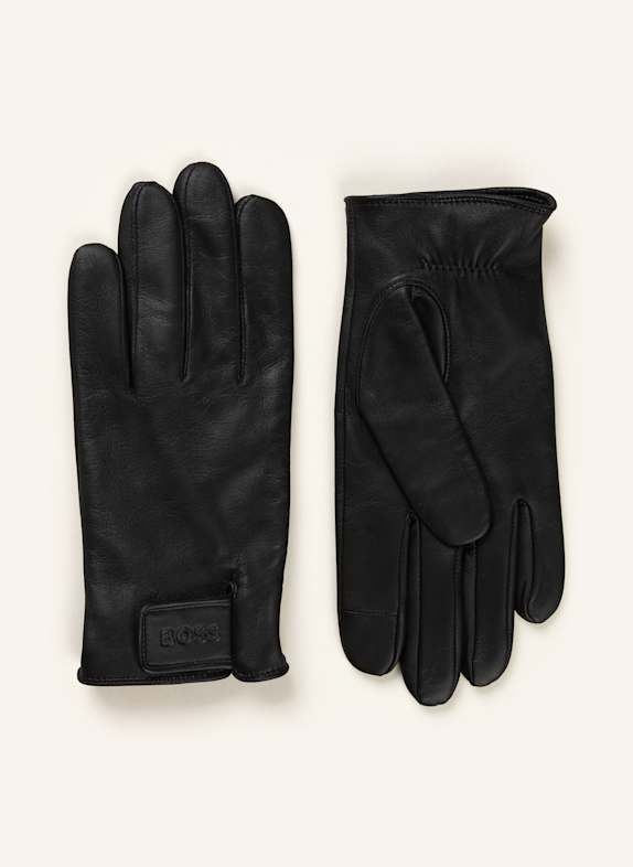 BOSS Lederhandschuhe HELKOP SCHWARZ