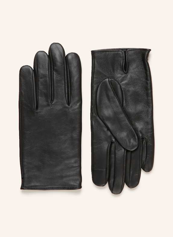 BOSS Lederhandschuhe GLOVE mit Touchscreen-Funktion SCHWARZ