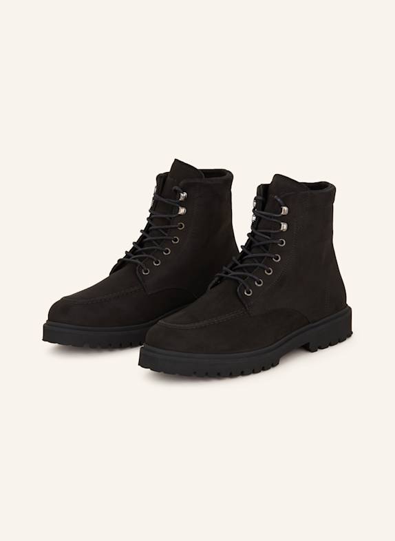 NUBIKK ETHAN HARVEY lace-up boots BLACK