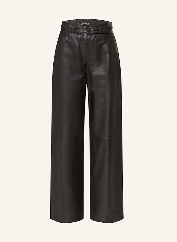 STUDIO AR Leather trousers KAIA BLACK