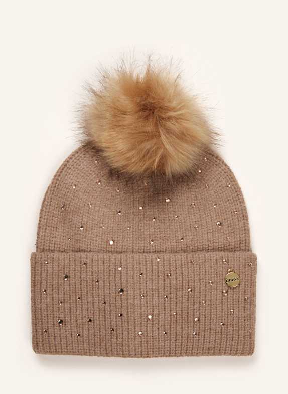 GUESS Mütze CAMEL/ ROSÉGOLD