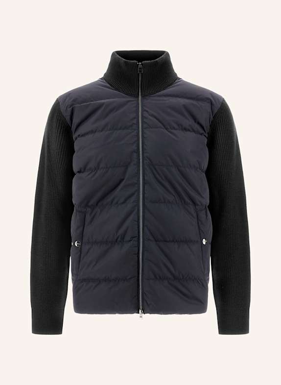 HERNO Daunenjacke im Materialmix DUNKELBLAU