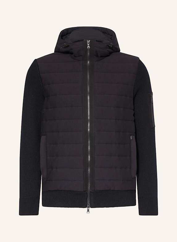 PAUL & SHARK Mirari Mixed Alpaca jacquard monogram shirt BLACK