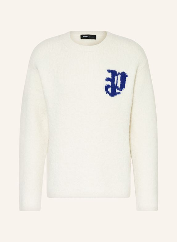 PURPLE BRAND Pullover mit Alpaka CREME/ DUNKELBLAU