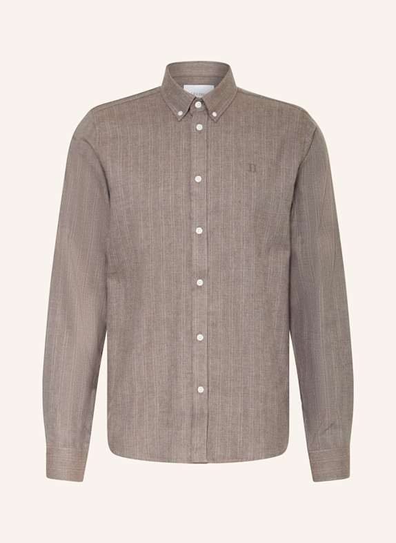 LES DEUX Koszula DESERT REG regular fit SZAROBRĄZOWY