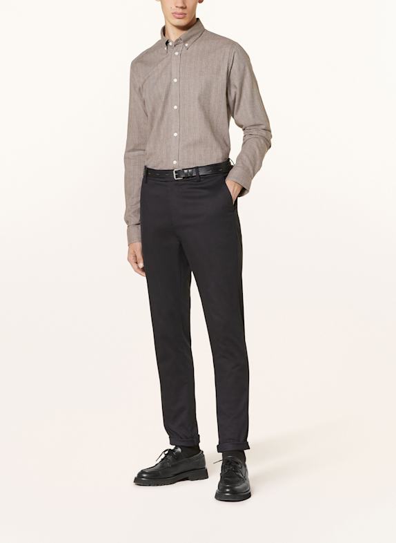 LES DEUX Overhemd DESERT REG Regular Fit TAUPE