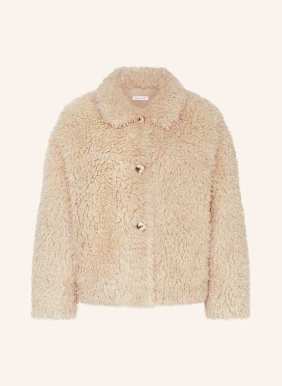 MRS & HUGS Kunstfell-Jacke BEIGE