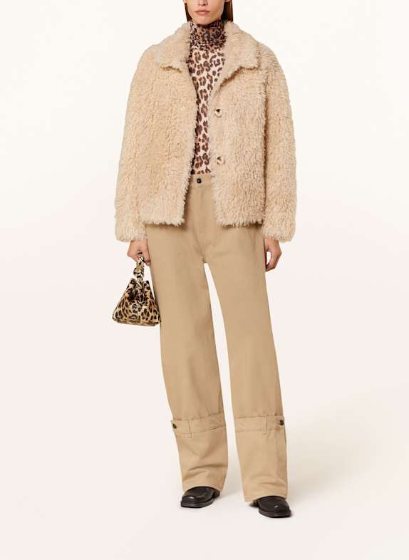 MRS & HUGS Kunstfell-Jacke BEIGE