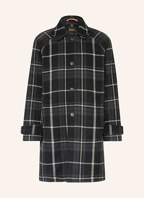 BOSS Płaszcz OCOZY SZARY/ CZARNY