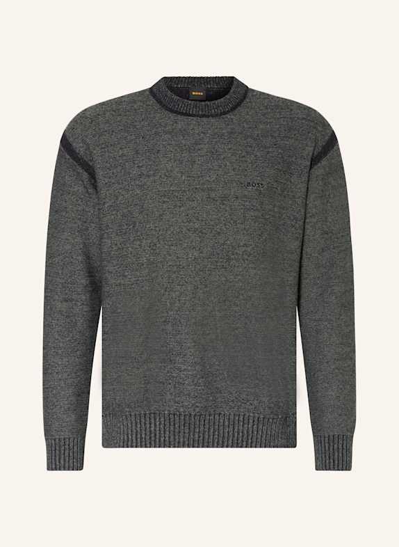 BOSS Sweter KLUNA CZARNY/ SZARY