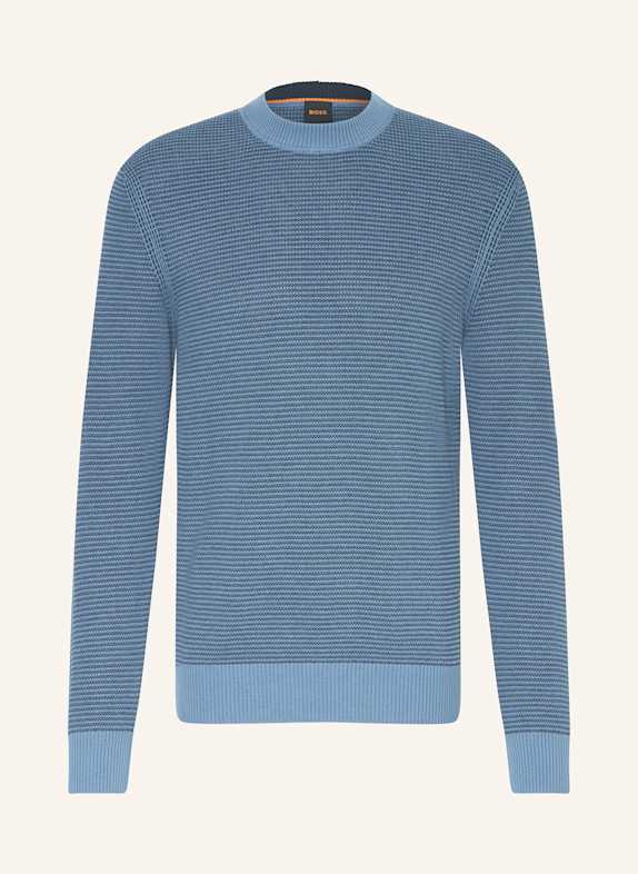 BOSS Sweter AMERCURY NIEBIESKI/ GRANATOWY