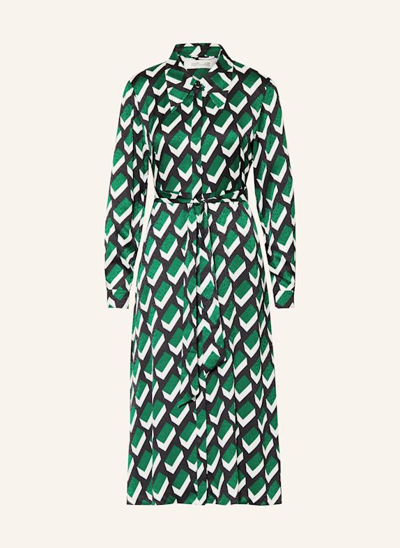DIANE VON FURSTENBERG Hemdblusenkleid GIZELLE SCHWARZ/ WEISS/ GRÜN