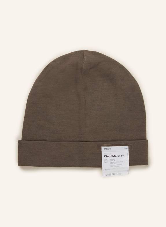 SATISFY Multifunktionsmütze CLOUDMERINO™ aus Merinowolle GRAU