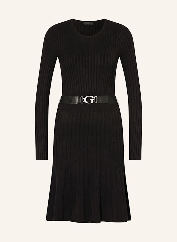 GUESS Sweter z cekinami CZARNY