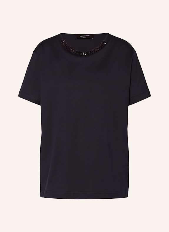 FABIANA FILIPPI T-Shirt mit Schmucksteinen DUNKELBLAU