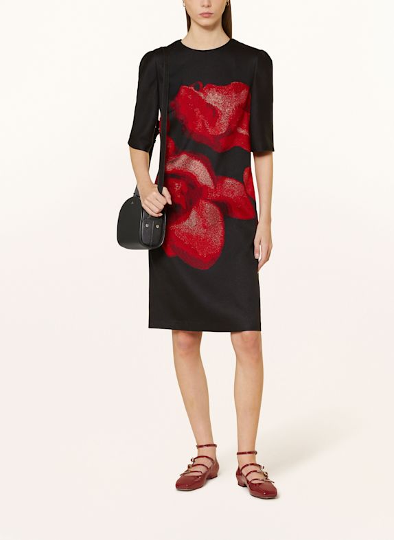 TALBOT RUNHOF Kleid mit Glitzergarn SCHWARZ/ ROT