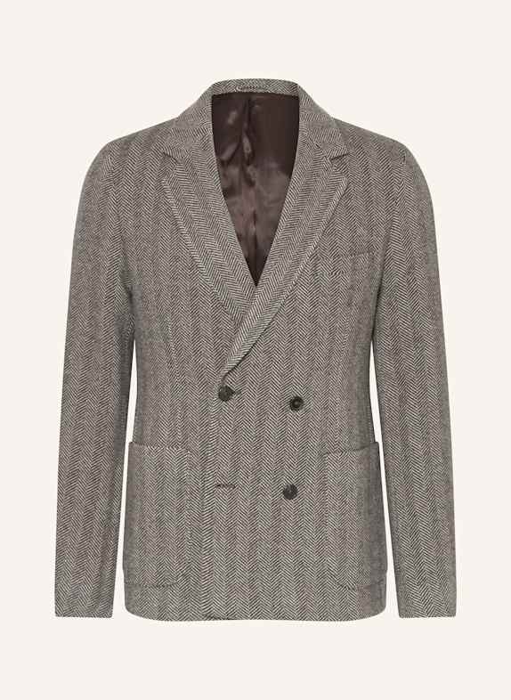 Officine Générale Cashmere-Sakko LEON Slim Fit DUNKELBRAUN/ CREME