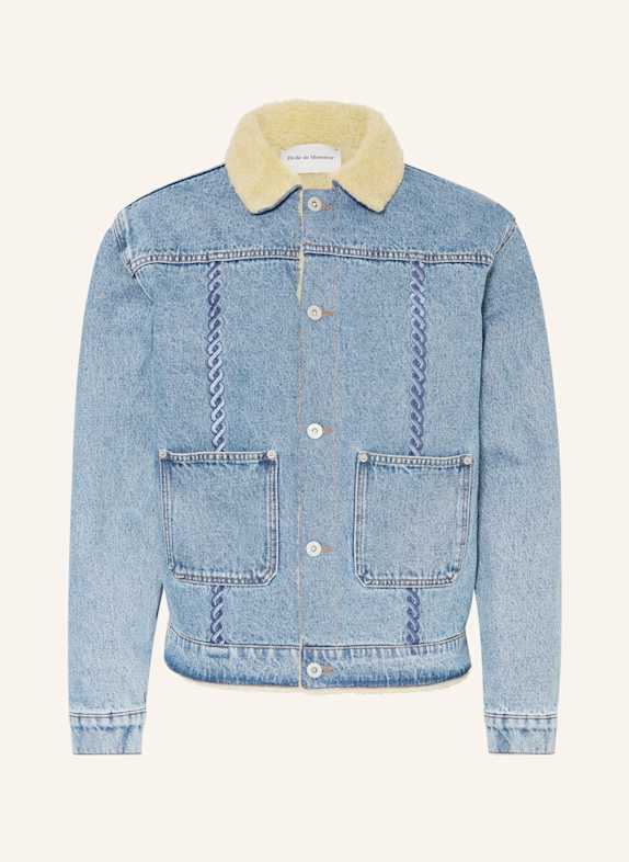 DRÔLE DE MONSIEUR Jeansjacke mit Teddyfell BLAU