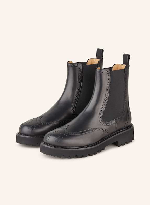 UNÜTZER Chelsea-Boots SCHWARZ
