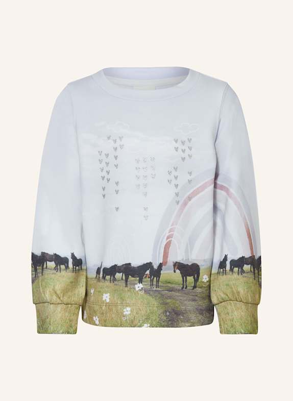 s.Oliver RED sweatshirt HVID / LYSELILLA / LYSEGRØN