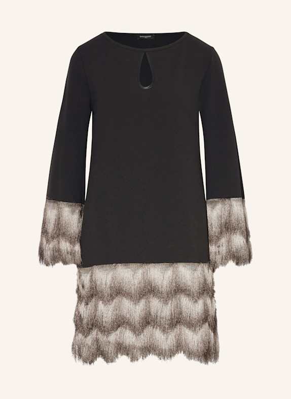 Ana Alcazar Kleid mit Cut-out SCHWARZ/ GRAU