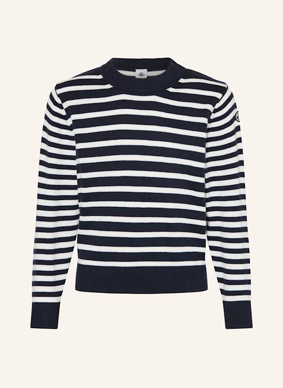 PETIT BATEAU Pullover DUNKELBLAU/ WEISS