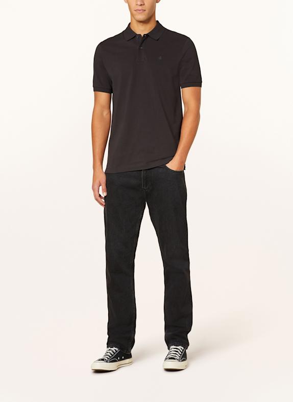 SCOTCH & SODA Piqué poloshirt ZWART
