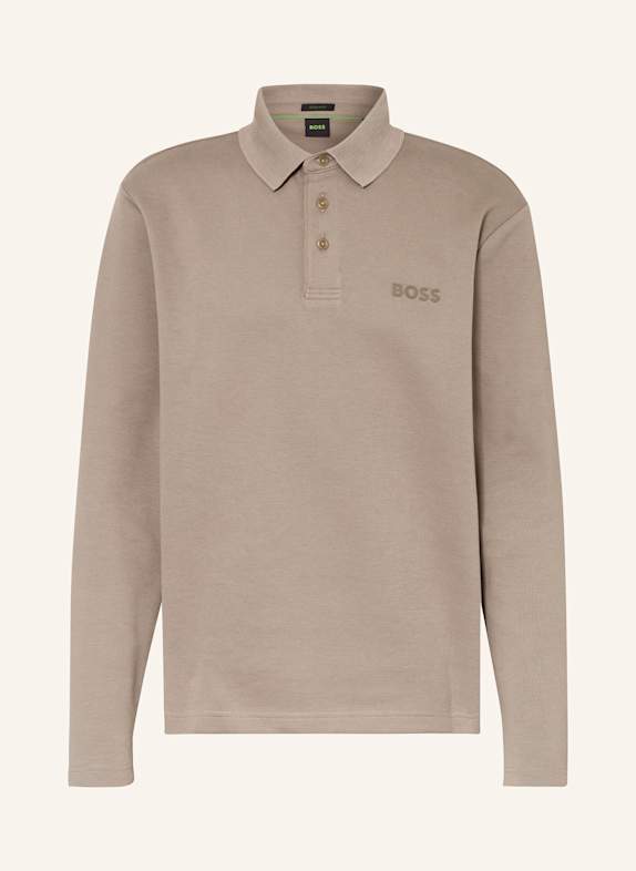 BOSS Piqué-Poloshirt PLISY MIRROR GRAU