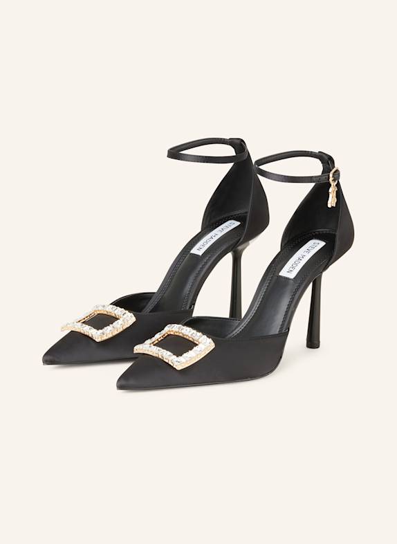 STEVE MADDEN Slingpumps CHAMP SATN mit Schmucksteinen SCHWARZ