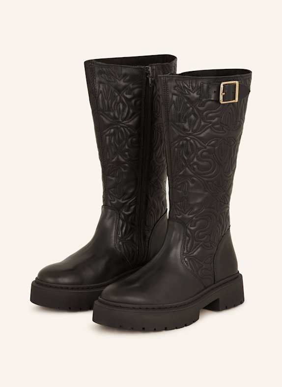 STEVE MADDEN Plateau-Stiefel GELINA SCHWARZ