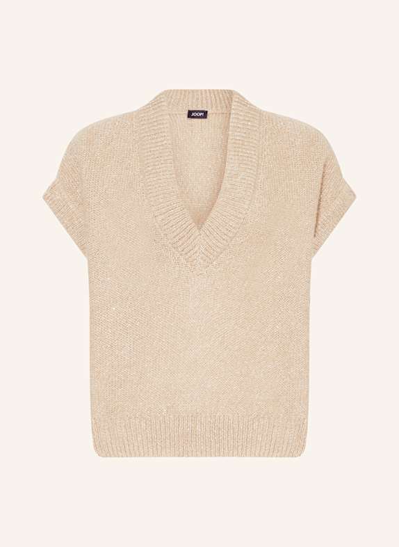 JOOP! Pullunder mit Pailletten und Glitzergarn BEIGE