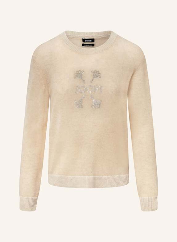 JOOP! Cashmere-Pullover mit Schmucksteinen HELLGELB