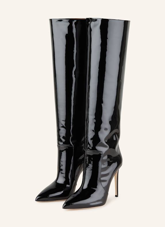 PARIS TEXAS Lackstiefel SCHWARZ